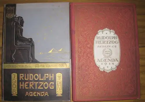 Hertzog, Rudolph ( Kaufhaus in Berlin), Breite Straße, Brüder Straße: Agenda  - Rudolph Hertzog, Berlin. 4 Bände: Jahrgang 1908, 1909, 1913 und 1914...
