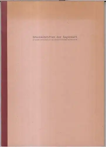 Mengel, Willi: Druckschriften der Gegenwart. Klassifiziert nach DIN 16518 ( = 'Der Druckspiegel' Typographische Beilage 6. Juni 1966 ). - Inhalt: Das Angebot an Druckschriften / Ordnung der Schriften nach Klassifikationsmerkmalen und Vorstellung der Grupp