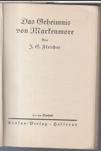 Fletcher, J. S: Das Geheimnis von Markenmore. 