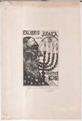 Naumann, Hermann. - für Hartmut König: ExLibris Judaica Hartmut König. 