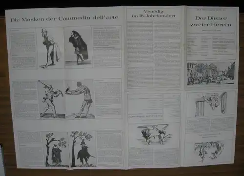 Programmheft zu: Der Diener zweier Herren. Premiere: 8. März 1974.   Komödie von Carlo Goldoni, Neufassung: R. Ciulli und J. Fabritius.   Mitwirkende:.. 