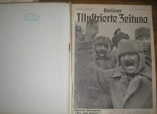 Berliner Illustrierte Zeitung. - Harald Lechenperg, Ewald Wüsten (Schriftltg.): Berliner Illustrirte Zeitung. 52. Jahrgang 1943. Kompletter Jahrgang mit den Nummern 1 - 52 für den Zeitraum 7. Januar 1943 - 30. Dezember 1943 in einem Band. 