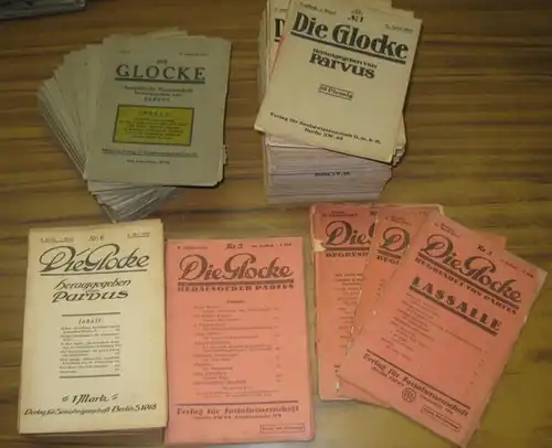 Glocke, Die. - Parvus, Alexander (d.i.  Israil Lasarewitsch Helphand, Hrsg): Karl Blasenbrei (Red.), Konrad Haenisch, Erich K. Schmidt, G. Gradnauer, M. Barthel u.v.a: Die Glocke.  Umfangreiches Konvolut von 210 Heften (mit einigen Doppelnummern) aus dem
