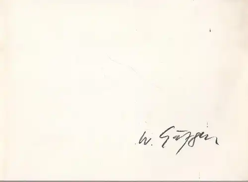 Gäfgen, Wolfgang - Hans Günter Holl (Text): Wolfgang Gäfgen - Aquarelle, Zeichnungen, Radierungen. 