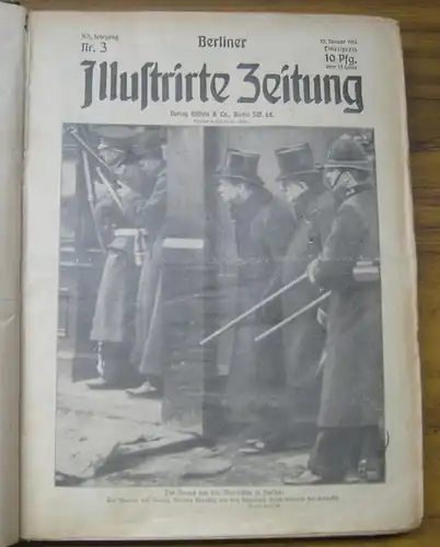 Berliner Illustrierte Zeitung. - Red.: Kurt Karfunkel: Berliner Illustrirte Zeitung. XX. Jahrgang 1911, Konvolut mit 32 (von 53) Heften in einem Band. 