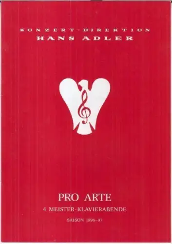 Programmheft zu: 1. Meister-Klavierabend - Horacio Gutierrez im Kammermusiksaal der Philharmonie, 3. Dezember 1996. - gespielt wurden Werke von Haydn, Schumann und Liszt