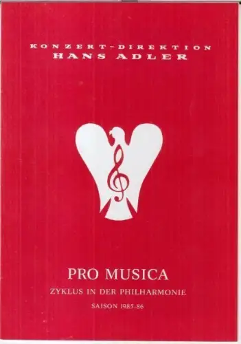 Programmheft zu: Klavier-Abend Dimitris Sgouros, Philharmonie, 14. April 1986. - gespielt wurden Werke von Domenico Scarlatti, Beethoven, Liszt und Chopin