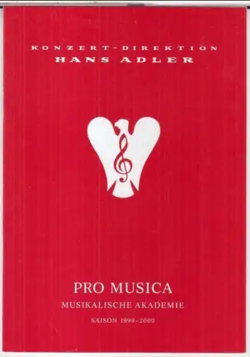 Programmheft zu: Göteborger Symphoniker in der Philharmonie, 3. November 1999. - Dirigent: Neeme Järvi. - Solistin: Helene Grimaud. - gespielt wurden Werke von Arvo Pärt, Schumann und Tschaikowsky