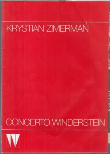 Programmheft zum Konzert von Krystian Zimerman, 6. Februar 1987 in der Philharmonie. - gespielt wurden Werke von Chopin und Schumann