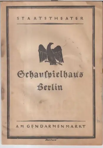 Programmheft zu: Peer Gynt. Freitag, den 21. November 1924, 266. Abonnement-Vorstellung. - inszeniert von Reinhard Bruck. - Darsteller: Rosa Petegg, Otto Laubinger, Toni Zimmerer, Ernst Keppler, Hanna Hoff u. a. - weiterer Inhalt: Briefwechsel Schiller - 