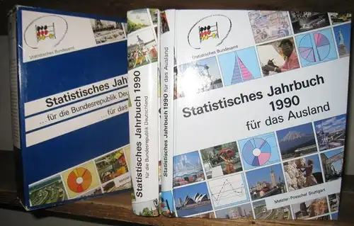 Statistisches Jahrbuch. - Herausgegeben vom Statistischen  Bundesamt: Statistisches Jahrbuch 1990 für die Bundesrepublik und das Ausland. Zwei Bände im Schuber. 