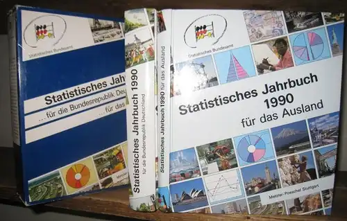 Statistisches Jahrbuch. - Herausgegeben vom Statistischen  Bundesamt: Statistisches Jahrbuch 1990 für die Bundesrepublik und das Ausland. Zwei Bände im Schuber.