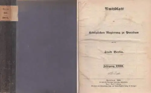 Amts-Blatt der Königlichen Regierung zu Potsdam und der Stadt Berlin: AmtsBlatt der Königlichen Regierung zu Potsdam und der Stadt Berlin. (Früher: Amtsblatt der Königlichen Kurmaerkischen...