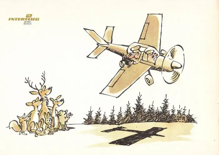 Moese, Willi: Interflug ( Mappe mit Karikaturen ). 