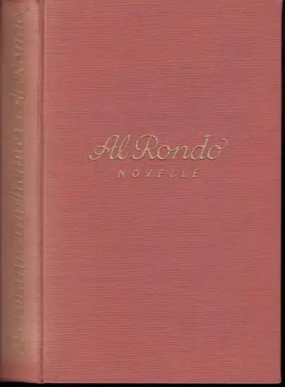 Sinsheimer, Hermann: Al rondo. Novelle. - Widmungsexemplar !.