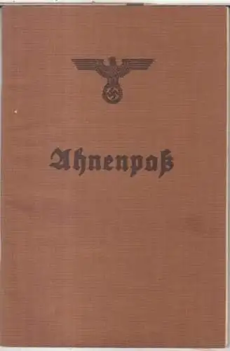 Ahnenpass. - Richard Schieder aus Schwaig/Nürnberg, Ahnenpaß des Richard Schieder, Schwaig/Nürnberg