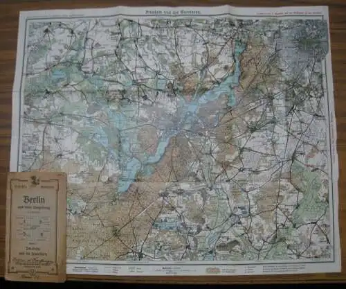 Paasche. - Potsdam: Berlin und seine Umgebung in 4 Blättern. - HIER: Blatt 3 und 4: Potsdam und die Havelseen / Das Seengebiet der Oberspree. Maßstab 1 : 75.000 ( = Paasche' s Wander- und Touristenkarten, Berlin Süd-West und Südost ). 