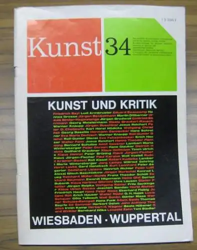 Kunst.   Red.: Dieter Bechtloff: Kunst. Nr. 34, 1969. Das deutsche Kunstmagazin. Vierteljahresschrift für Malerei, Grafik, Plastik. Berichterstattung für Museen, Sammler und Galerien.. 