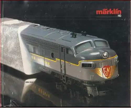 Märklin: Märklin (Katalog) 1990/1991. Baugröße HO. - Im Inhalt: Märklin-Technologie / Märklin-System / Wagen / Automobile / Anlagenbau / Digital / Startpackungen, ALPHA.