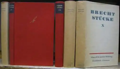 Brecht, Bertolt / Red.: Elisabeth Hauptmann: Stücke. Bände II, VII, VIII, IX und X ( von XIV ).   Aus: Gesammelte Werke in sechs.. 