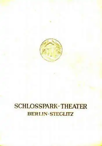 Programmhefte des Schloßparktheaters Berlin, Spielzeit 1953/ 1954. Konvolut aus 3 Heften