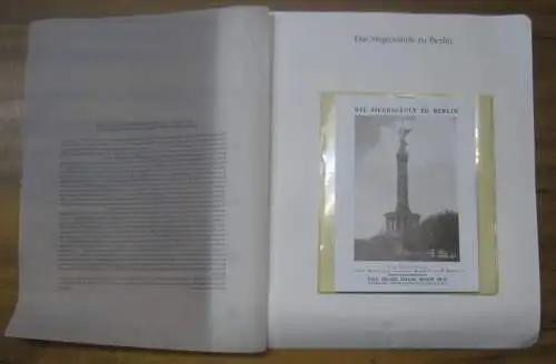 BerlinArchiv herausgegeben von Hans-Werner Klünner und Helmut Börsch-Supan. - Wagner, R. (Hrsg.): Die Siegessäule zu Berlin. Eine Beschreibung unter Benutzung amtlicher Quellen von R. Wagner...