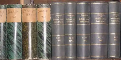 Zeitschrift der Deutschen Geologischen Gesellschaft: Zeitschrift der Deutschen Geologischen Gesellschaft. Konvolut mit 70 der ersten 98 Jahrgänge. Enthalten sind: II. Band 1849-1850 komplett in 4...