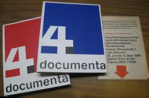 Documenta. - Arnold Bode u. a: 4, documenta Kassel '68. Katalog 1 und 2. Internationale Ausstellung 27. Juni bis 6. Oktober. 