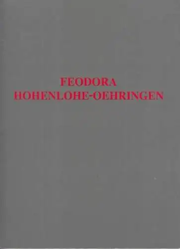 Hohenlohe-Oehringen, Feodora. - Vorwort von Stephen McKenna: Feodora Hohenlohe-Oehringen. 