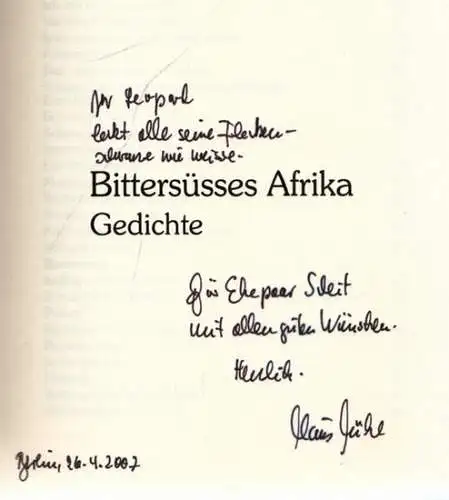 Kühl, Klaus: Bittersüsses (Bittersüßes)  Afrika - Gedichte. 