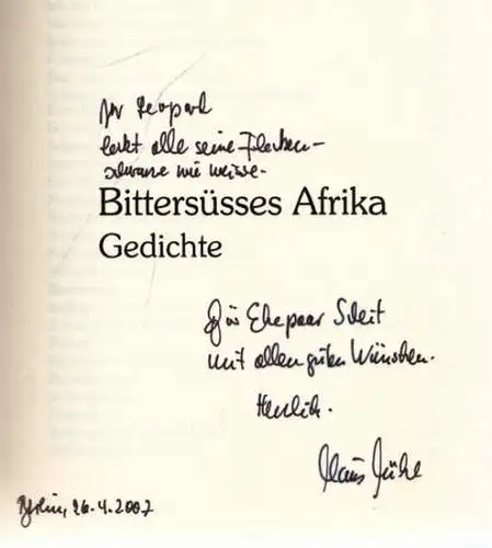 Kühl, Klaus: Bittersüsses (Bittersüßes)  Afrika - Gedichte.