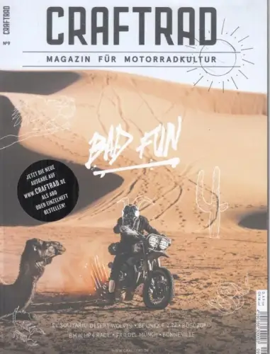 Craftrad   Magazin für Motorradkultur. Nr. 9 / 2017. Aus dem Inhalt: Super Super Supersport   Auf der Rennstrecke mit der BMW HP4.. 