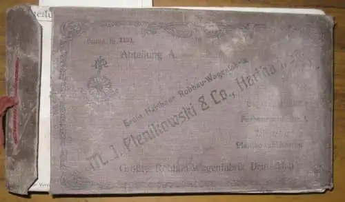 Plenikowski Verkaufskatalog Abteilung A. Fortlfd. Nr. 1181: Kutschen, Pferdekutschen, Rohbauten, Wagenrohbauten, Kästen, Gestelle, Fenster-Landauer, Jagdwagen, Droschken