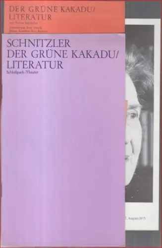 Programmheft zu: Der grüne Kakadu / Literatur. - Inszenierung: Karl Paryla. - Mit: Lothar Blumhagen, Klaus Miedel, Friedrich W. Bauschulte, Curt Bois, Egon Balder, Loni von Friedl, Edgar Selge u. a