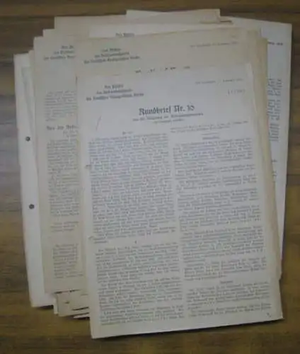 Präses der Bekenntnissynode der Deutschen Evangelischen Kirche.   Koch / P. Asmussen / Fiedler u. a: Rundbrief. Fast komplette Folge mit 37 Nummern aus.. 