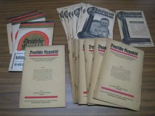 Deutsche Republik.   Begründet von der Republikanischen Arbeitsgemeinschaft: LUDWIG HAAS, PAUL LÖBE, Reichskanzler a. D. JOSEF WIRTH: Deutsche Republik. Konvolut mit 29 Heften der.. 