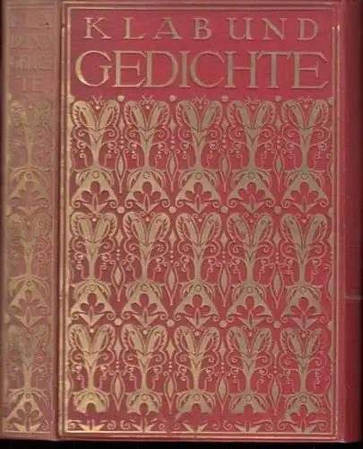 Klabund ( d. i. Alfred Henschke): Gedichte. 