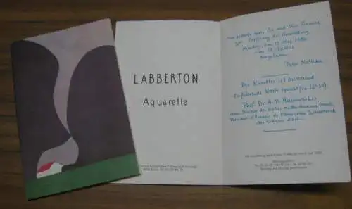 Labberton, Anton (1904   1987).   Galerie Nathan, Zürich.   A.M. Hammacher (Vorwort): Labberton   Aquarelle. Galerie Nathan, Zürich. 13. 5.. 