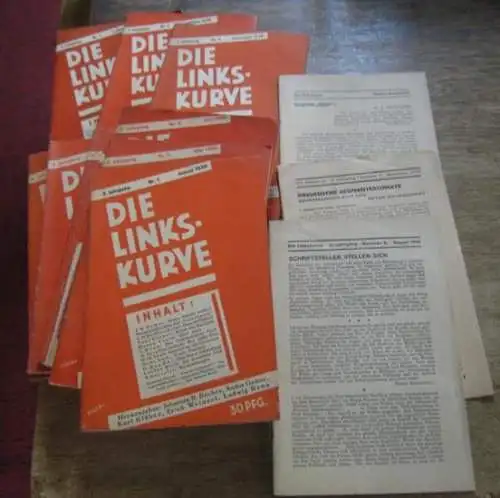 Linkskurve, Die. - herausgegeben von Johannes R. Becher, Andor Gabor, Kurt Kläber, Hans Marchwitza, Erich Weinert, Ludwig Renn. - Texte von K. Wittfogel u. a:...