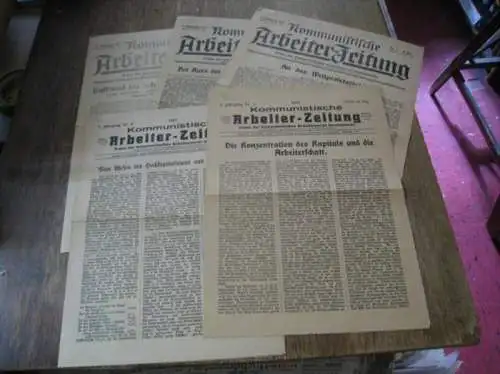 Kommunistische ArbeiterZeitung.   verantwortlich: Carl Cierpka: Kommunistische Arbeiter Zeitung. 6. Jahrgang 1927, Nummern 1 5, März bis August. Organ der Kommunistischen Arbeiterpartei Deutschlands (KAP).. 