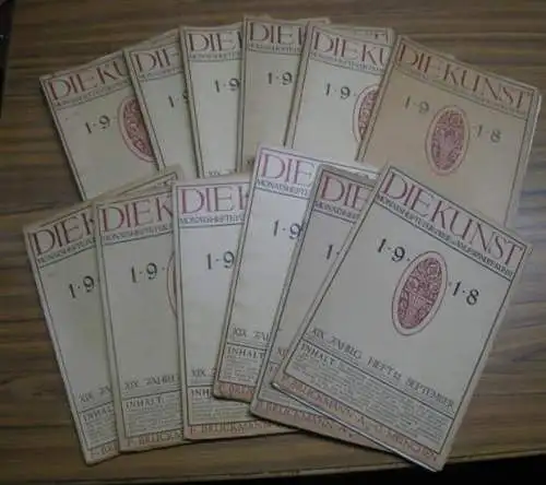 Kunst, Die.   Schriftleitung: P. Kirchgraber: Die Kunst. Kompletter XIX. Jahrgang 1917 / 1918 mit den Nummern 1 12 ( Oktober 1917.. 