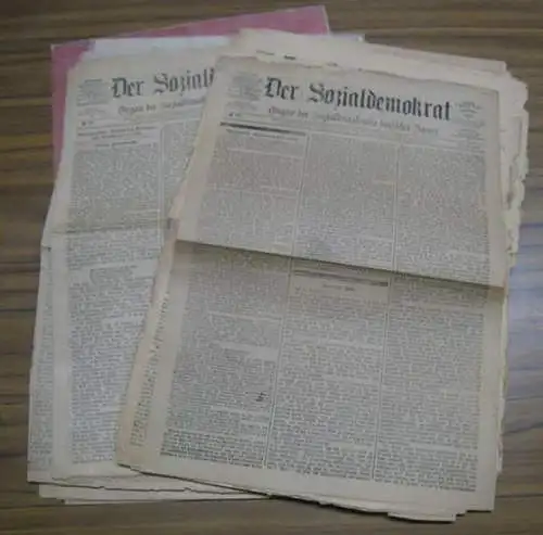 Sozialdemokrat, Der. - F(riedrich) Engels, (August) Bebel u. a: Der Sozialdemokrat. Konvolut mit 27 Nummern der Jahre 1889 und 1890. - Enthalten: 1889, No. 28, 30, 32, 33, 35, 36, 38, 39, 40, 41, 43, 49, 52 // 1890, Nr. 2, 4, 10, 15, 16, 17, 18, 19, 20, 2