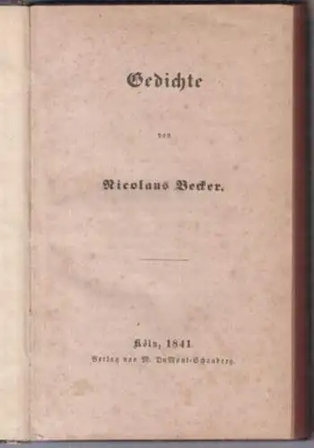 Gedichte. - Enthalten ist auch 'Der deutsche Rhein'