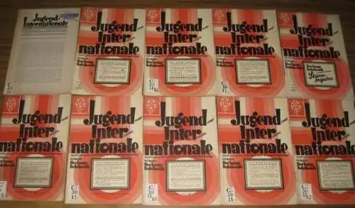 Jugend-Internationale. Exekutivkomitee der Kommunistischen Jugend-Internationale (Hrsg.) - Hermann Remmele (Red.): Jugend-Internationale -  11. Jahrgang 1929 / 1930 komplett mit 12 Ausgaben in 10 Heften (mit den Doppelnummern 3/4 und 5/6.) Kampforgan der 