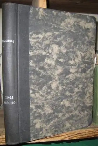 Forschung auf dem Gebiete des Ingenieurwesens. Band 10 und 11 in einem Band, 1939 und 1940, jeweils komplett mit den Nummern 1 6, Ausgabe A.. 