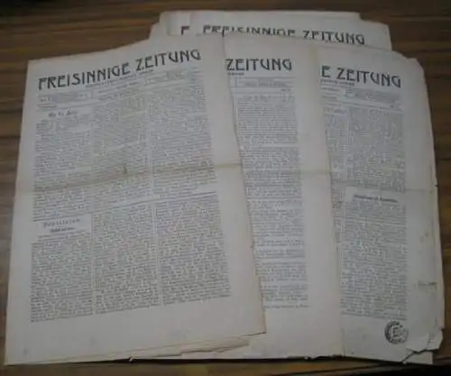 Freisinnige Zeitung.   Herausgeber: Eduard Singer.   Verantwortlicher Redakteur: Agust Parreyß: Freisinnige Zeitung. Jungösterreichisches Organ. Konvolut mit 30 Heften aus dem Jahr 1903.. 