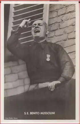 Original-Postkarte: S. E. Benito Mussolini