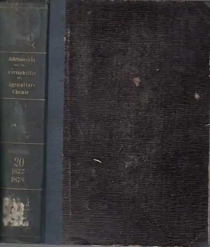 Hoffmann, R. (Begründer).   Peters, Eduard / Hilger, A. / Dietrich, Th. (Herausgeber).   Beiträge: Haberlandt / P. P. Deherain / N. Schröder.. 