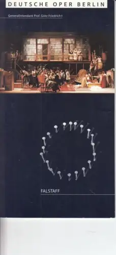 Programmheft zu: Falstaff. - Aufführung am Sonntag, 21. Januar 2001. - musikalische Leitung: Ivo Lipanovic / Inszenierung: Götz Friedrich. - Mit: Bruno Pola, Wolfgang Brendel, Clemens Bieber, Johannes Preißinger, Peter Galliard, Fionnuala McCarthy u. a