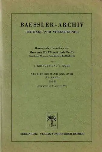 BaesslerArchiv. - Krieger, K. und G. Koch (Herausgeber). - Gisela Lautz / Barbara Braun / Berthold Riese / Horst Cain / Dolores Fuertes de Cabeza...